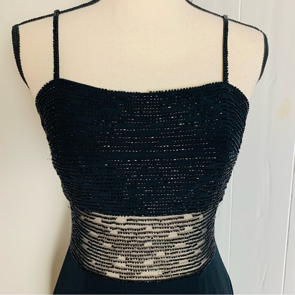 JOVANI Beautiful Black Spaghetti Strap Formal Size 2 - Picture 2 of 9